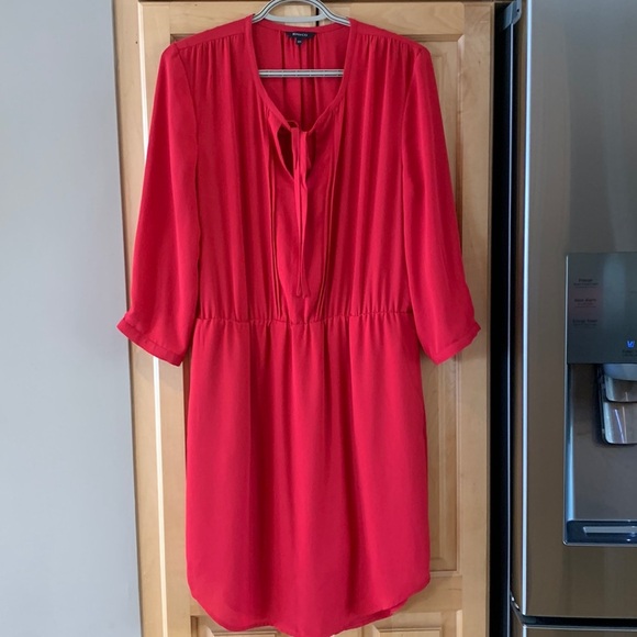 RW & Co. Chiffon Red Dress size M - Picture 3 of 16